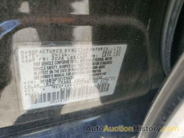 NISSAN SENTRA S, 3N1AB7AP7GY274429