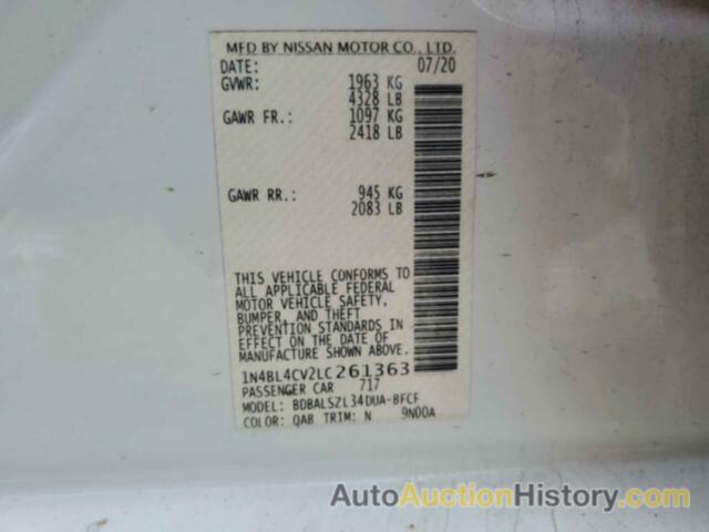 NISSAN ALTIMA SR, 1N4BL4CV2LC261363