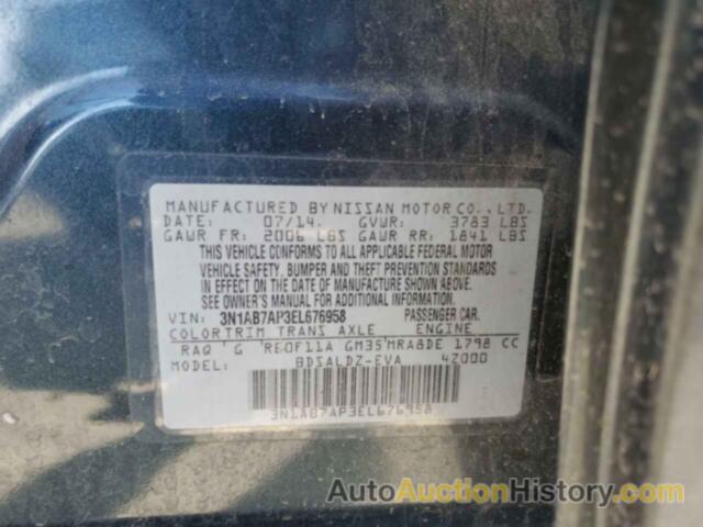 NISSAN SENTRA S, 3N1AB7AP3EL676958