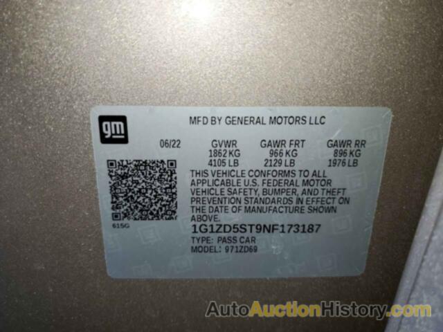 CHEVROLET MALIBU LT, 1G1ZD5ST9NF173187