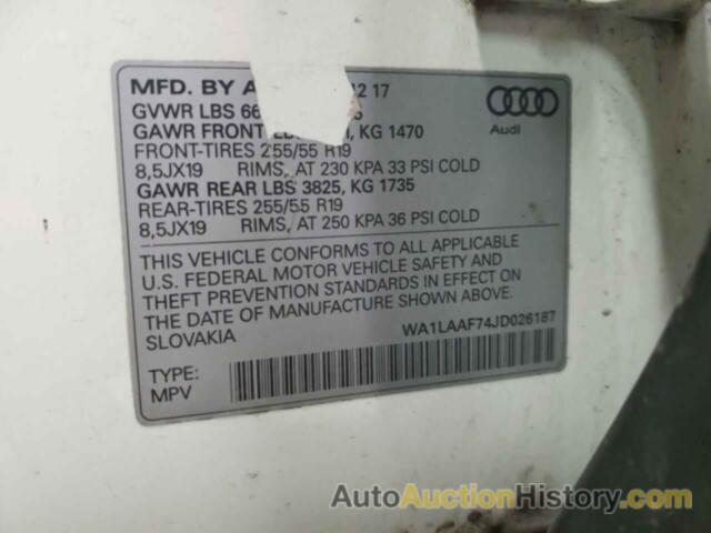 AUDI Q7 PREMIUM PLUS, WA1LAAF74JD026187