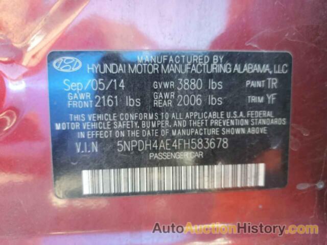 HYUNDAI ELANTRA SE, 5NPDH4AE4FH583678