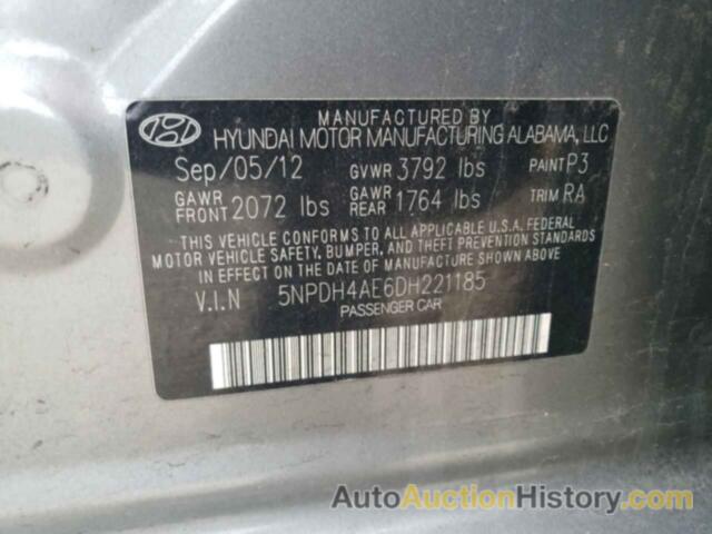 HYUNDAI ELANTRA GLS, 5NPDH4AE6DH221185