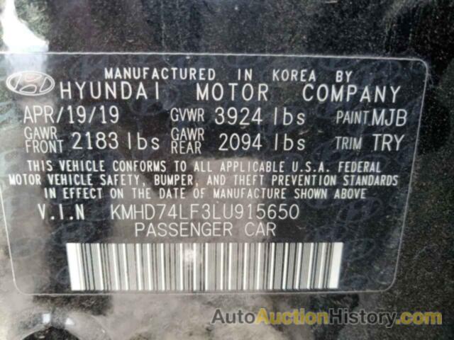 HYUNDAI ELANTRA SE, KMHD74LF3LU915650