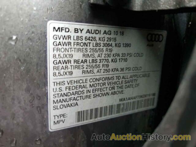 AUDI Q7 PREMIUM, WA1AHAF73KD015198