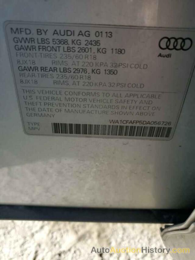 AUDI Q5 PREMIUM, WA1CFAFP5DA056726