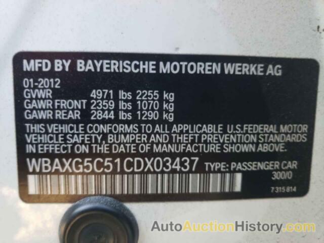 BMW 5 SERIES I, WBAXG5C51CDX03437