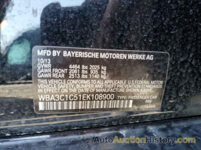 BMW 3 SERIES I SULEV, WBA3C1C51EK108900