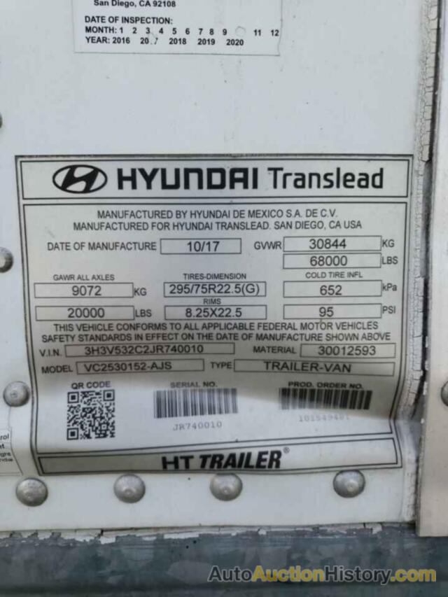 HYUNDAI TRAILER, 3H3V532C2JR740010