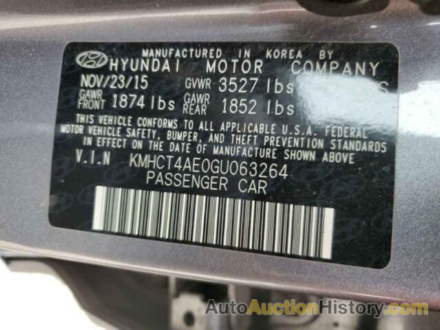 HYUNDAI ACCENT SE, KMHCT4AE0GU063264