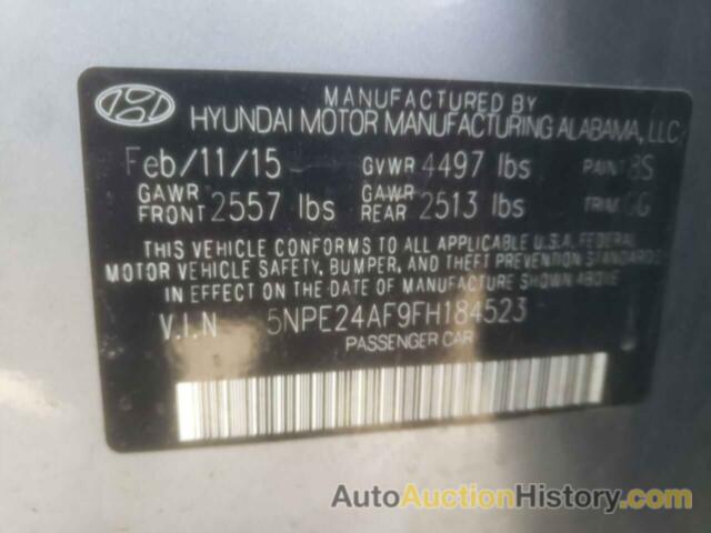 HYUNDAI SONATA SE, 5NPE24AF9FH184523