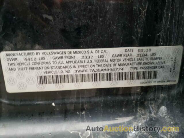 VOLKSWAGEN JETTA TDI, 3VWRL7AJ5AM094774