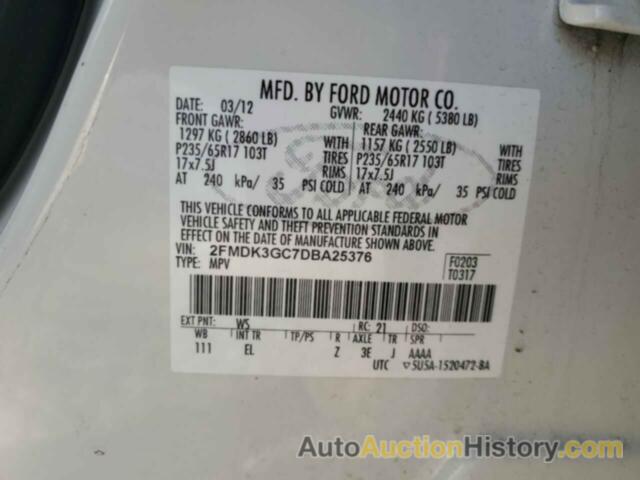 FORD EDGE SE, 2FMDK3GC7DBA25376