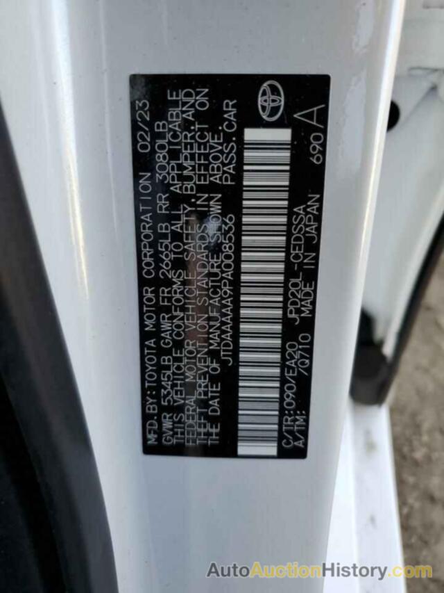 TOYOTA MIRAI XLE, JTDAAAAA9PA008536