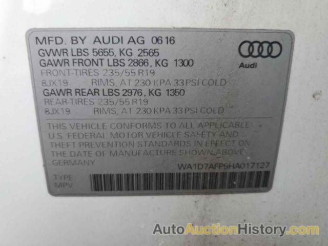 AUDI Q5 PREMIUM PLUS S-LINE, WA1D7AFP9HA017127