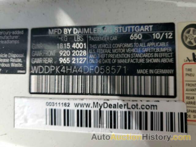 MERCEDES-BENZ SLK-CLASS 250, WDDPK4HA4DF058571