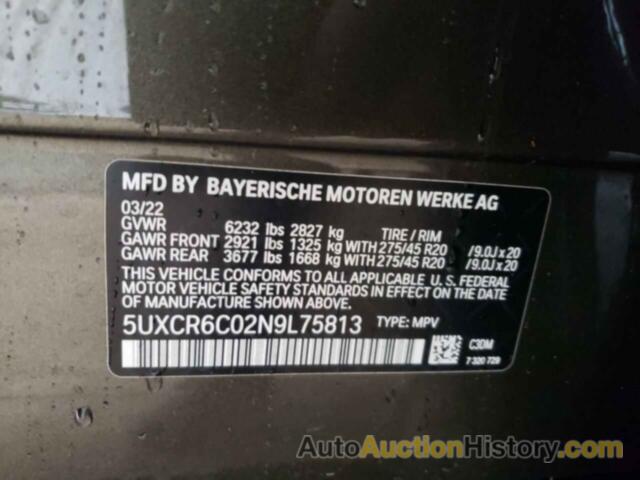 BMW X5 XDRIVE40I, 5UXCR6C02N9L75813