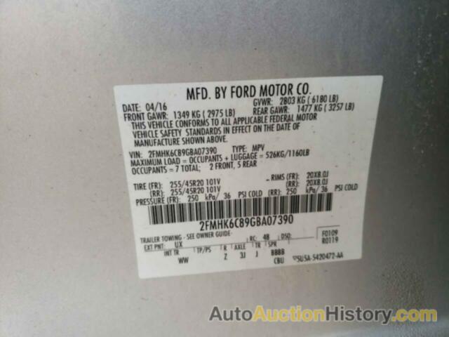 FORD FLEX SEL, 2FMHK6C89GBA07390