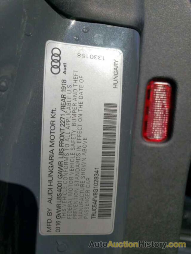 AUDI TT, TRUC5AFV8G1028341