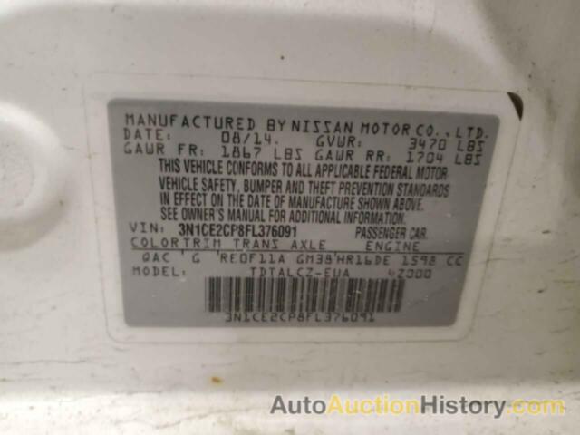 NISSAN VERSA S, 3N1CE2CP8FL376091