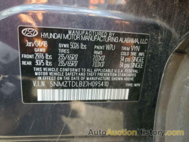 HYUNDAI SANTA FE, 5NMZTDLB2JH095410