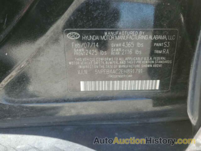 HYUNDAI SONATA GLS, 5NPEB4AC2EH891791