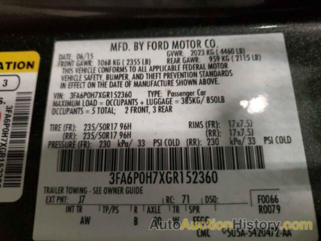 FORD ALL OTHER SE, 3FA6P0H7XGR152360