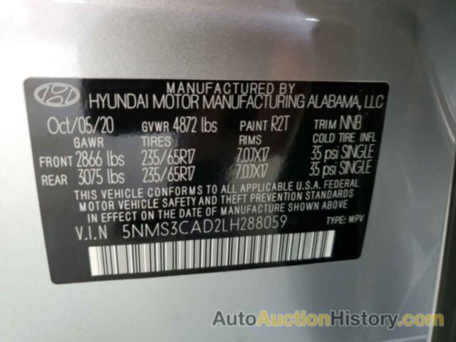 HYUNDAI SANTA FE SEL, 5NMS3CAD2LH288059