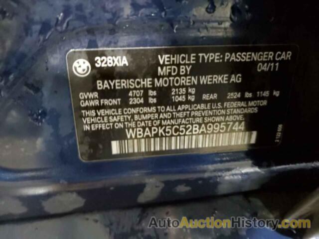 BMW 3 SERIES XI SULEV, WBAPK5C52BA995744