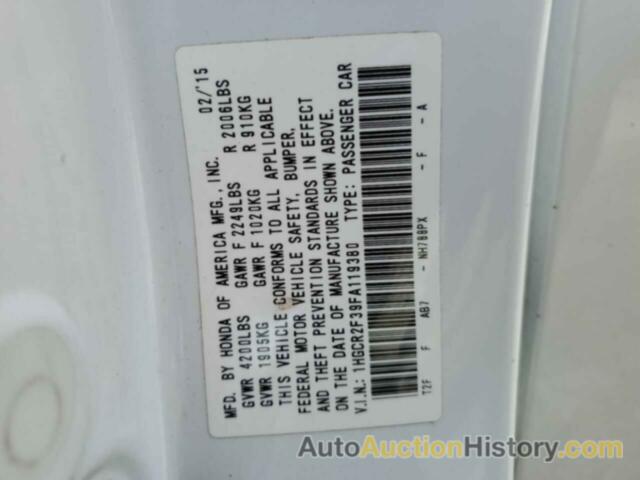 HONDA ACCORD LX, 1HGCR2F39FA119380