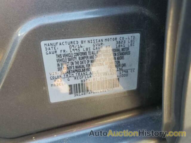 NISSAN SENTRA S, 3N1AB7AP6GL681977