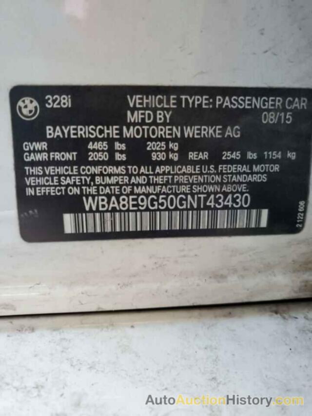 BMW 3 SERIES I SULEV, WBA8E9G50GNT43430