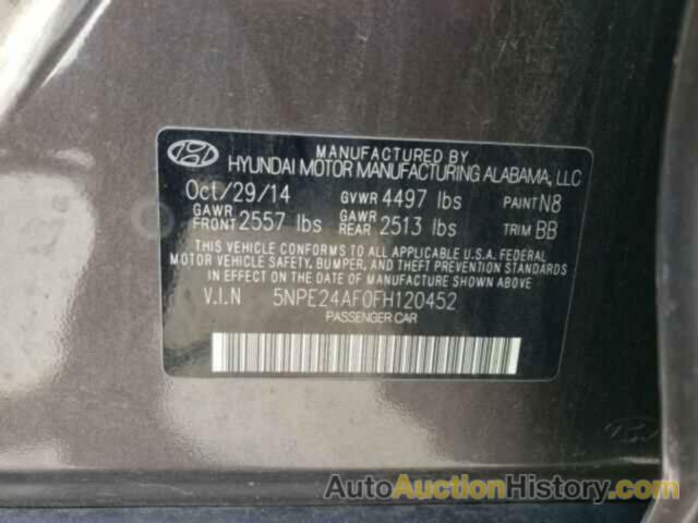 HYUNDAI SONATA SE, 5NPE24AF0FH120452