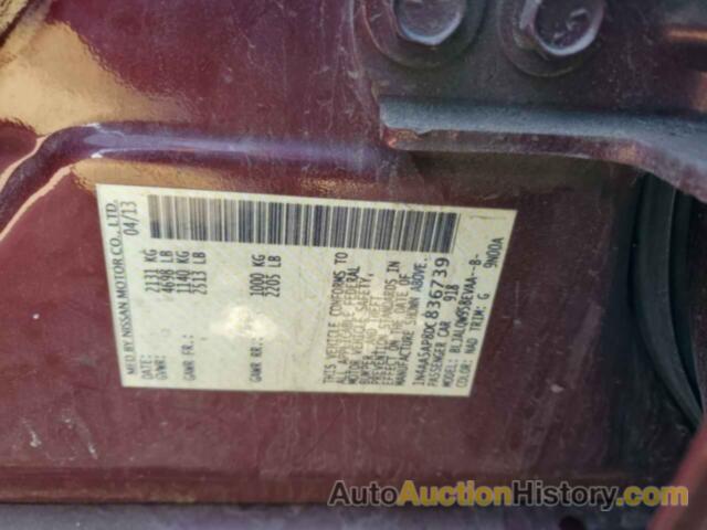 NISSAN MAXIMA S, 1N4AA5AP8DC836739