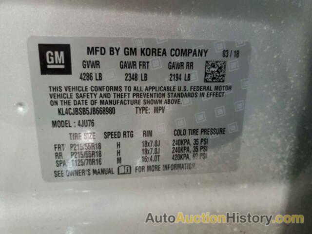 BUICK ENCORE PREFERRED II, KL4CJBSB5JB668980