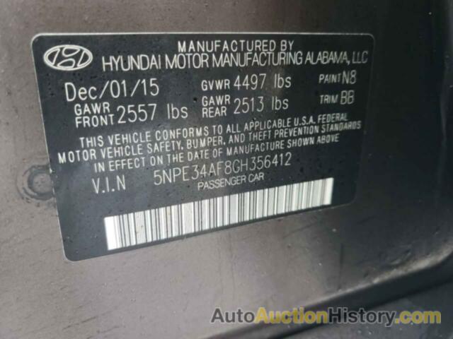 HYUNDAI SONATA SPORT, 5NPE34AF8GH356412