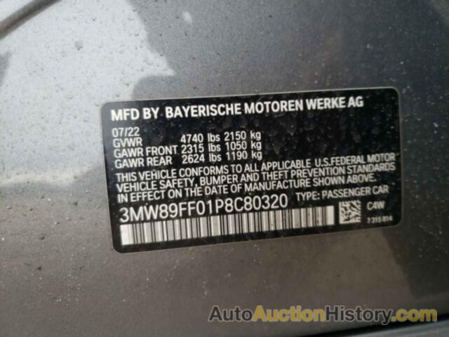 BMW 3 SERIES, 3MW89FF01P8C80320