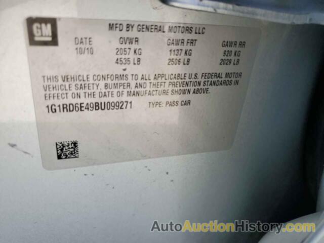 CHEVROLET VOLT, 1G1RD6E49BU099271