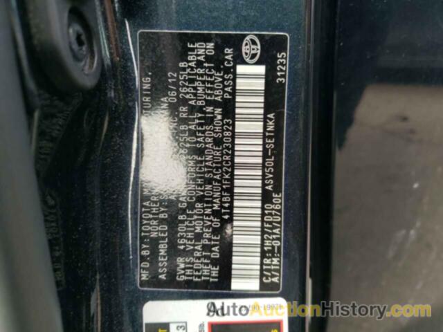 TOYOTA CAMRY BASE, 4T4BF1FK2CR230823