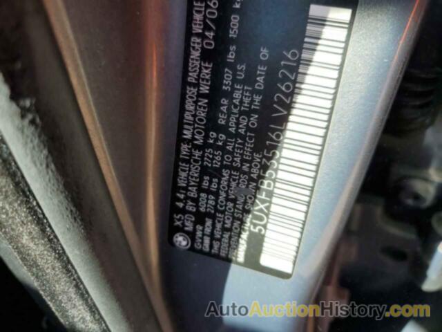 BMW X5 4.4I, 5UXFB53516LV26216