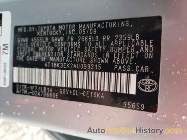 TOYOTA CAMRY SE, 4T1BK3EK2AU099215