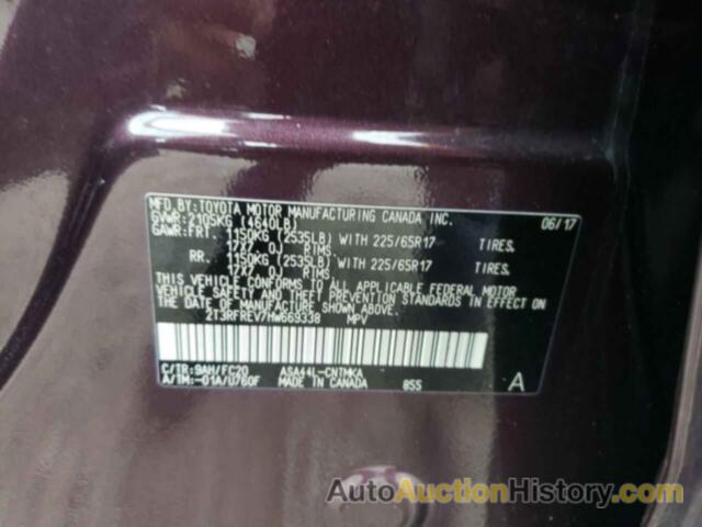 TOYOTA RAV4 XLE, 2T3RFREV7HW669338