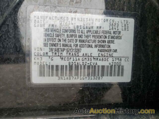 NISSAN SENTRA S, 3N1AB7AP1GY313287