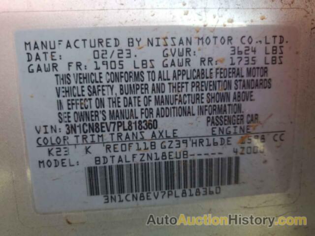 NISSAN VERSA SV, 3N1CN8EV7PL818360