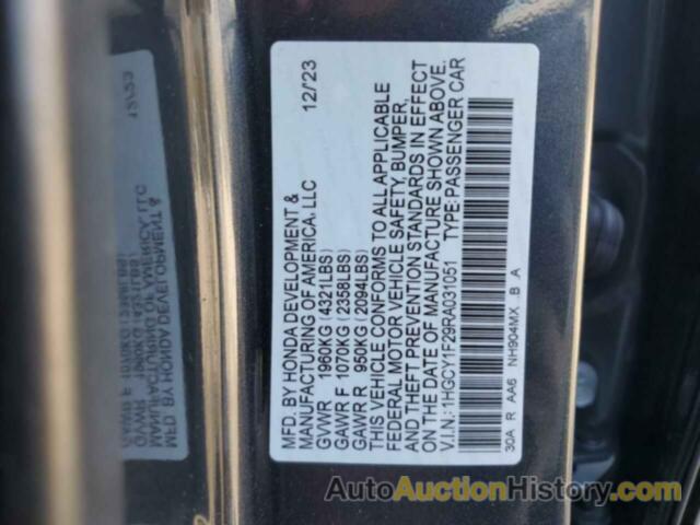 HONDA ACCORD LX, 1HGCY1F29RA031051