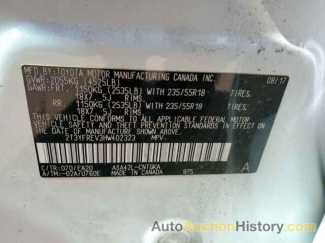 TOYOTA RAV4 LIMITED, 2T3YFREV3HW402323