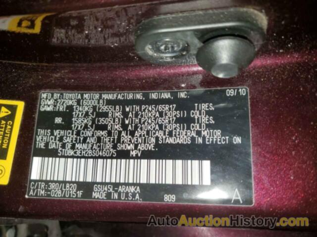 TOYOTA HIGHLANDER BASE, 5TDBK3EH2BS046075