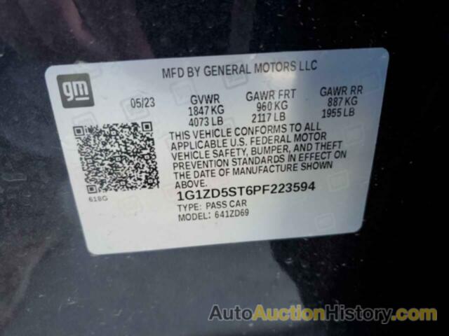 CHEVROLET MALIBU LT, 1G1ZD5ST6PF223594