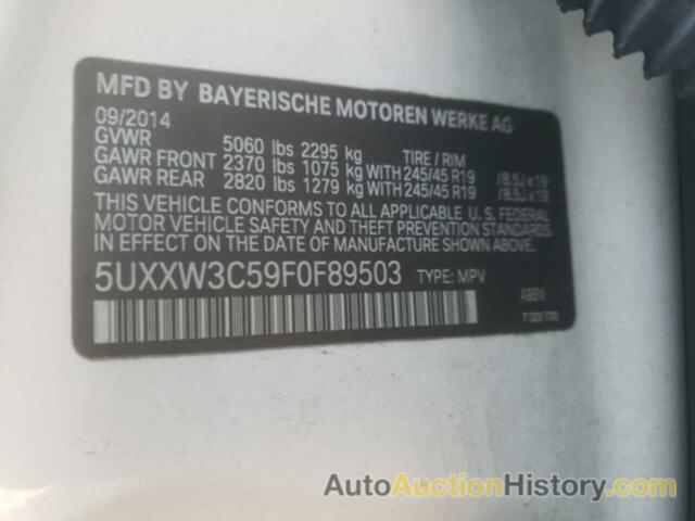 BMW X4 XDRIVE28I, 5UXXW3C59F0F89503