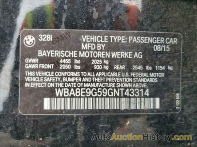 BMW 3 SERIES I SULEV, WBA8E9G59GNT43314